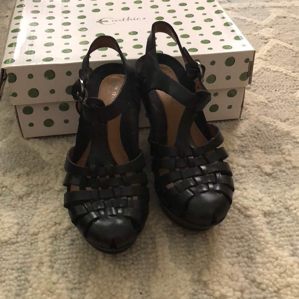 Black calf leather